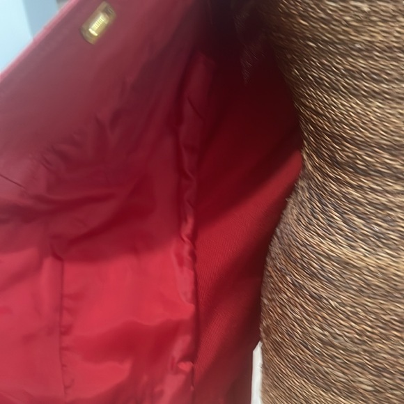 Nygard Collection Red leather jacket with knit sleeves-Medium 10-12 - Picture 8 of 12